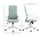 Fauteuil De Bureau Inclinable Ondine Vert D'eau