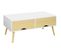 Table Basse Rectangulaire Willy Blanc Et Bois Clair