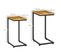 Lot De 2 Tables Basses Gigognes Karen Bois Et Noir