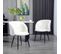 Lot De 2 Chaises Design Nikola Noir Et Blanc