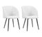 Lot De 2 Chaises Design Nikola Noir Et Blanc