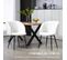 Lot De 2 Chaises Design Nikola Noir Et Blanc