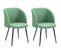 Lot De 2 Chaises Design Adonis Vert Et Noir