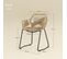 2 Chaises Design Gaby Beige Et Noir