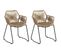 2 Chaises Design Gaby Beige Et Noir