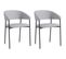 Lot De 2 Chaises Design Claudio Noires Et Grises