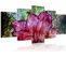 Tableau Vitrail Fleuri 200 X 100 Cm Rose