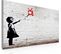 Tableau Fille Avec TV, Banksy 60 X 40 Cm Blanc