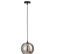 Suspension Boule Argent Verre 20,5x20,5x205cm