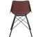 Chaise Marron Acier 46x49x79cm