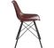 Chaise Marron Acier 46x49x79cm