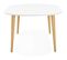 Table à Diner En Bois Clouleur Blanc Pieds Bois Clair L200cm