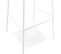 Tabouret De Bar Assise Rembourrée Imitation Cuir Blanc