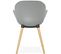 Fauteuil Design Scandinave Couleur Gris Pieds Bois Clair