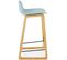 Tabouret Bar Résine Bleu 46x47x86,5cm