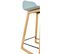 Tabouret Bar Résine Bleu 46x47x86,5cm