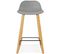 Tabouret Bar Résine Gris 46x47x86,5cm