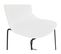 Tabouret De Bar Struture Noir Assise Blanc H75cm