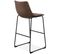 Tabouret De Bar Minimaliste Assise Rembourrée Imitation Cuir