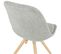 Chaise Design Nordique Assise Rembourrée Gris Pieds Bois Clair