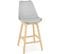 Tabouret Bar Bois Gris 56x48x102cm