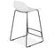 Tabouret Bar Résine Blanc 53x49x85cm