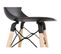 Tabouret De Bar Noir Pieds Bois Et Métal H107cm