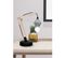 Lampe De Bureau Marbre Bois Clair 16x13x38,5cm