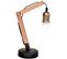 Lampe De Bureau Bois Clair 16x13x38,5cm