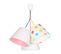 Suspension Enfant Abat-jour Blanc Et Rose 50x50x30