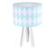 Lampe De Chevet Bois Bleu 30x30x46cm