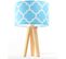 Lampe De Chevet Bois Bleu 30x30x46cm