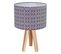 Lampe De Chevet Bois Gris 30x30x46cm