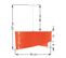 Suspension Tissu Orange 50x50x105cm