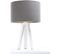 Lampe De Chevet Bois Blanc 30x30x46cm