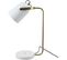 Lampe De Table Cuivre Blanc 20x29x58cm