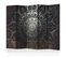 Paravent Toile D'araignée Marron Ii 5 Volets 225 X 172 Cm Noir