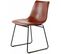 Chaise Design Imitation Couleur Marron (lot De 2)