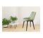 Chaise Design Rembourrée Imitation Cuir Vert Pâle (lot De 2)