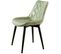 Chaise Design Rembourrée Imitation Cuir Vert Pâle (lot De 2)