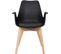 Fauteuil (x2) Bois Noir H. 47,5cm