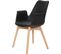 Fauteuil (x2) Bois Noir H. 47,5cm