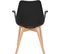 Fauteuil (x2) Bois Noir H. 47,5cm