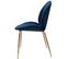 X2 Chaises Charlize Gold Bleu