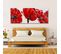 Tableau Les Fleurs Rouges - Panorama 90 X 30 Cm Rouge