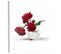 Tableau Roses Rouges Dans Un Vase 20 X 20 Cm Rouge