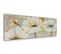 Tableau Panorama Sur L'image Toile Toile Deux Fleurs Et Bourgeons 90 X 30 Cm Beige