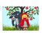 Tableau Le Petit Chaperon Rouge 40 X 30 Cm Rouge