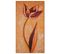 Tableau Fleur En Bronze 40 X 50 Cm Orange