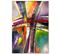 Tableau Bois Abstrait 74 60 X 80 Cm Multicolore